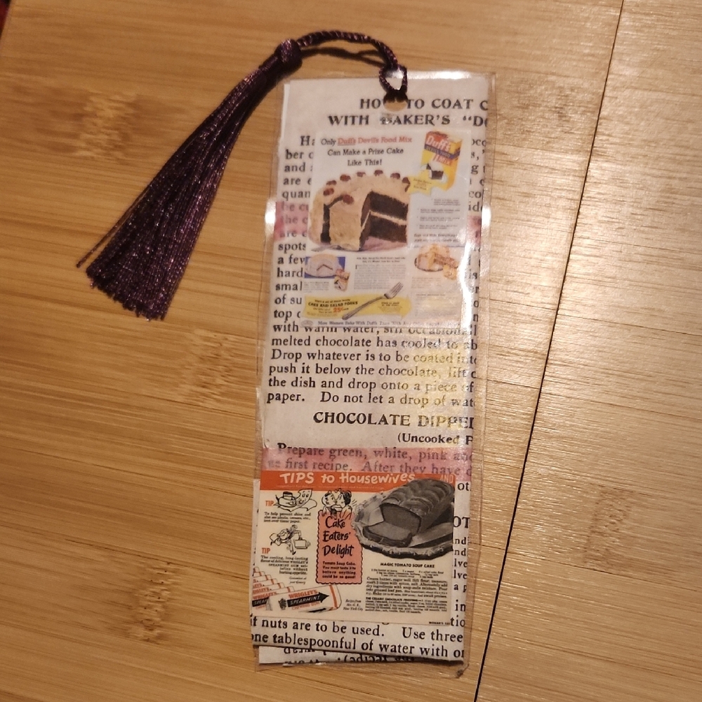 10/$20 Vintage Recipe Bookmark with Tassel